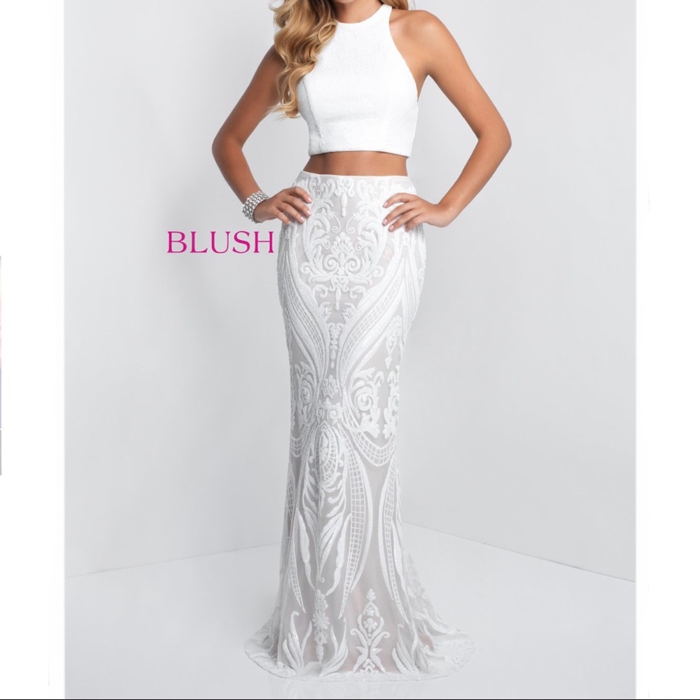 Blush Prom Dress (white)